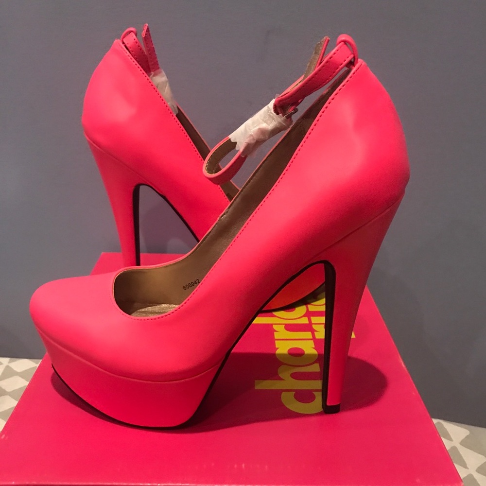Charlotte Russe Hot Pink High Heels- Size 6
